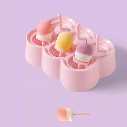 Ice Pop Formen für Kinder, Familie DIY Popsicle Eiscreme Maker in Einem Tablett, Einzigartige und Lustige Designs, rosa von ANQIAOER