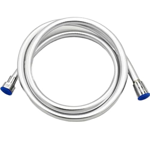 1,5/2,0/3,0/4,0 M Hochdruck-Brauseschlauch Sanitär for Badezimmerzubehör PVC Flexibler Hand-Anti-Wicklungs-GI/2-Universalschlauch FüR Badarmaturen(Silver,400cm) von ANQKYO