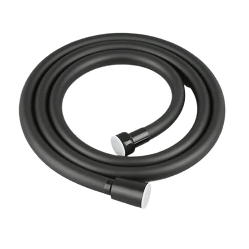 1,5/2,0/3,0 M Hochdruck-Brauseschlauch Sanitär for Badezimmerzubehör PVC Flexibler Hand-Wickelschutz GI/2 Universalschlauch FüR Badarmaturen(Black,200cm) von ANQKYO