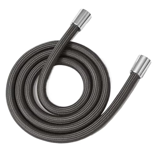 1,5/2,0 M Anti-Wicklung Handbrause Schlauch GI/2 Flexible Dusche Rohr Hochdruck Universal Interface Bad Nylon FüR Badarmaturen(Dark Grey,1.5M) von ANQKYO