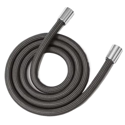 1,5/2,0 M Anti-Wicklung Handbrause Schlauch GI/2 Universal Interface Flexible Dusche Rohr Hochdruck Bad Nylon FüR Badarmaturen(Dark Grey,1.5M) von ANQKYO