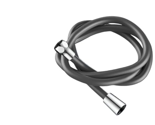 1,5/2,0 M Silikon Flexible Dusche Schlauch Lange Badezimmer Wasser Verlängerung Sanitär Rohr Ziehen Bad zubehör FüR Badarmaturen(Grey,2.0M) von ANQKYO