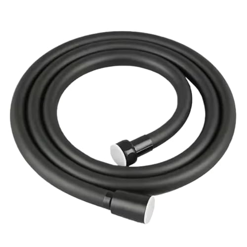 1,5/2/3,0 m PVC Flexible Handbrause Schlauch Rohr Anti Wicklung Dusche Bad Zubehör FüR Badarmaturen(Black,150cm) von ANQKYO