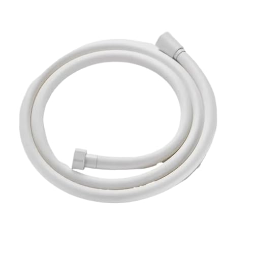 1,5/2/3,0 m PVC Flexible Handbrause Schlauch Rohr Anti Wicklung Dusche Bad Zubehör FüR Badarmaturen(White,200cm) von ANQKYO