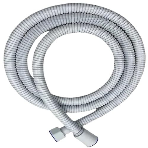 1,5 m/2,0 m/3, m G1/2 Zoll Flexibler Duschschlauch Edelstahl Chrom Badezimmer Wasserkopf Duschverlängerungsrohr FüR Badarmaturen(White,1.5M) von ANQKYO