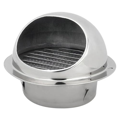 2 Pcs Wasserdichte Outdoor Home Belüftung Auspuff Outlet Wand Decke Abdeckung Air Vent Vents Kappe Grille FüR Rohre(80mm) von ANQKYO