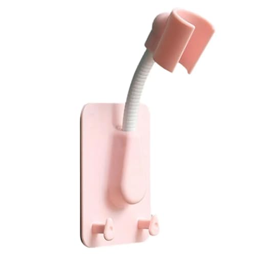 2 Stück Duschkopfhalter verstellbar wiederverwendbare Zwei-Haken-Griff-Wand-Universal-Badezimmer mit drehbarer Halterung FüR Badezimmer(Pink) von ANQKYO
