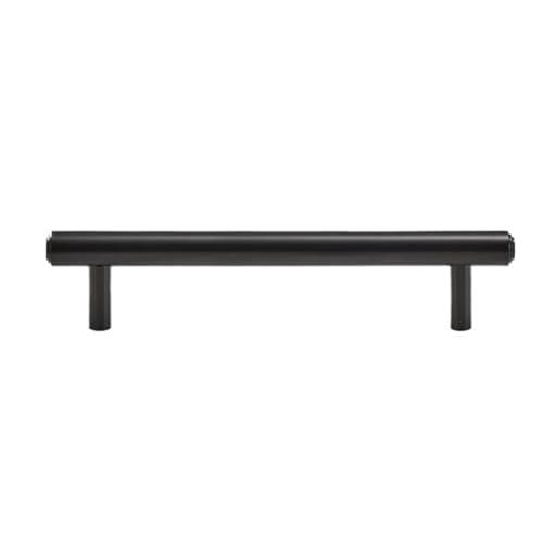 2 Stück Massiver Schrankknopf Antik Messing T-Bar Kleiderschrank Schublade Türgriff Ziehen FüR KüChe(Black,L) von ANQKYO