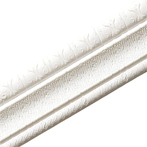 2 stücke,30 m Tapete Dekorative Linie Sockel Dekoration Selbst-adhesive Wasserdichte Wohnzimmer Wand Grenze Aufkleber FüR WäNde(White) von ANQKYO