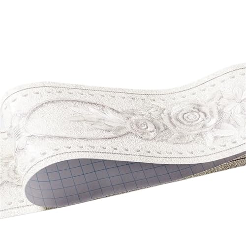 2 stücke Floral Sockel Wasserdichte Tapeten Bordüre Dekoration Abziehen Und Aufkleben Geeignet for Badezimmer Küche Arbeitsplatte Aufkleber FüR WäNde(Color 1) von ANQKYO