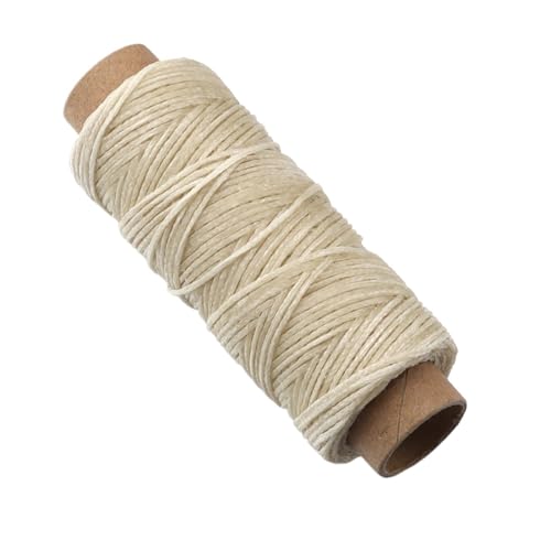 2 stücke Gewachste Gewinde Runde Leder Nähen Handwerk Nähen Threads for DIY Home Cord Werkzeug Zubehör FüR Basteln(Begie) von ANQKYO