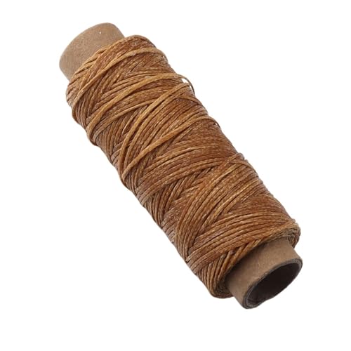 2 stücke Gewachste Gewinde Runde Leder Nähen Handwerk Nähen Threads for DIY Home Cord Werkzeug Zubehör FüR Basteln(Light Brown) von ANQKYO