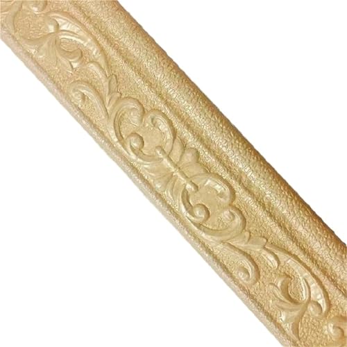 2 stücke Wand Aufkleber Selbst Klebstoff Wasserdicht Baseboard Tapete Grenze Wohnzimmer Schlafzimmer Home Dekorationen FüR WäNde(Gold) von ANQKYO