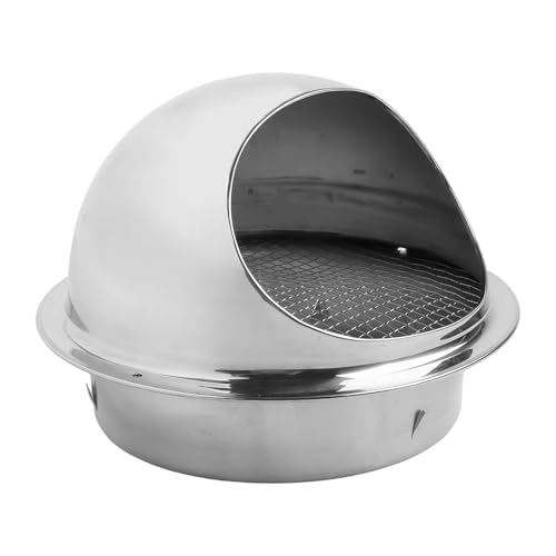 2 stücke Wand Auspuff Abdeckung Edelstahl Chrom Bull Nosed Externe Extractor Vent Outlet Anti-draft Grill FüR Rohre(200mm) von ANQKYO