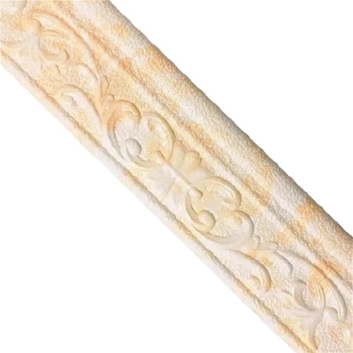 2 stücke Wand Rand Streifen Aufkleber Selbst Klebe Wasserdicht Baseboard Tapete Grenze Schlafzimmer Home Dekorationen FüR WäNde(Beige) von ANQKYO