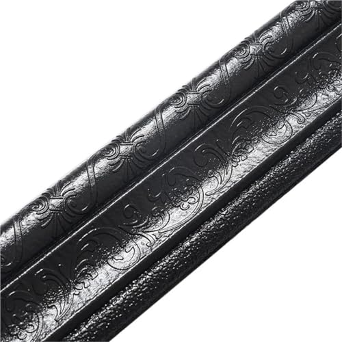 2 stücke Wand Rand Streifen Aufkleber Selbst-Klebstoff Wasserdicht Baseboard Ecke Taille Linie Tapete Hause Grenze Dekor FüR WäNde(Black) von ANQKYO