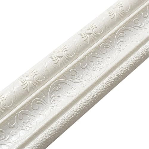 2 stücke Wand Rand Streifen Aufkleber Selbst-Klebstoff Wasserdicht Baseboard Ecke Taille Linie Tapete Hause Grenze Dekor FüR WäNde(Sliver) von ANQKYO