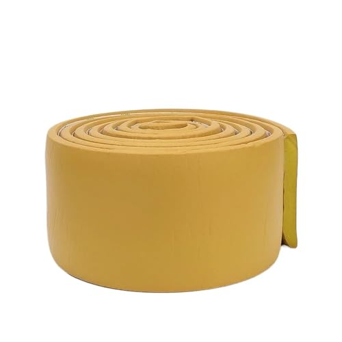 2 stücke Wasserdicht Self adhesive Sockel Linie Gehäuse 3D Wand Aufkleber Verdickt Anti-kollision Streifen Schlafzimmer Ecke Dekoration FüR WäNde(Yellow) von ANQKYO