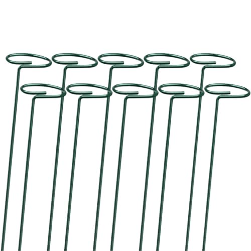 20 stücke Garten Unterstützung Stake Ring Metall Anlage Unterstützt Einzelnen Stamm Strauch Halter for Pflanzen Rose Blumen Gemüse Reben FüR Orchideen(45x6cm) von ANQKYO