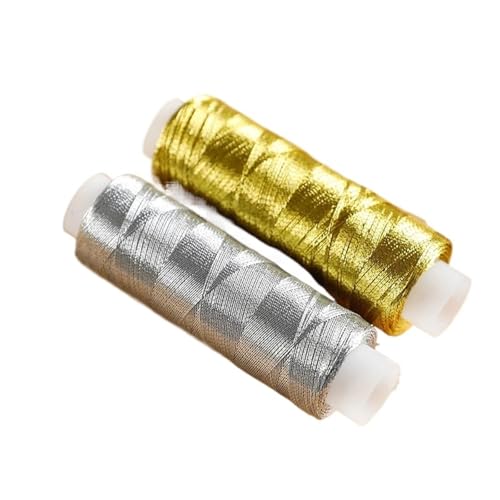 3 stücke Gewinde Metall Helle Licht DIY Patchwork Haushalt Nähmaschine Stickerei FüR Basteln(Gold Silver) von ANQKYO