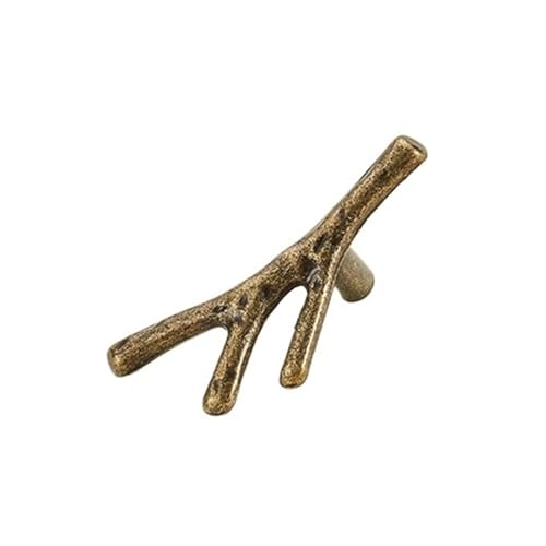 4 Pcs Küche Schrank Lagerung Griff Antike Tür Kommoden Kleiderschrank Möbel Griffe FüR KüChe(Brown-Single hole) von ANQKYO