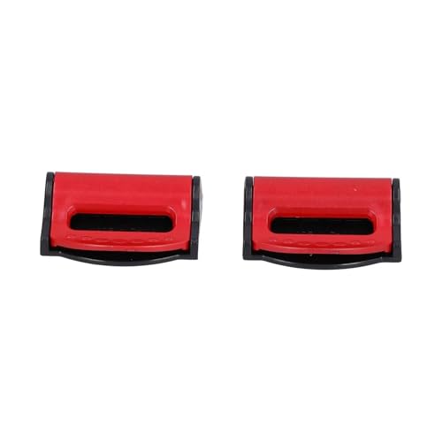 4 stücke Schulter Positioner Clip Universal Einstellbare Sicherheitsgurt Spannung Teller for Fahrer for Passagiere FüR Erwachsene(Red) von ANQKYO