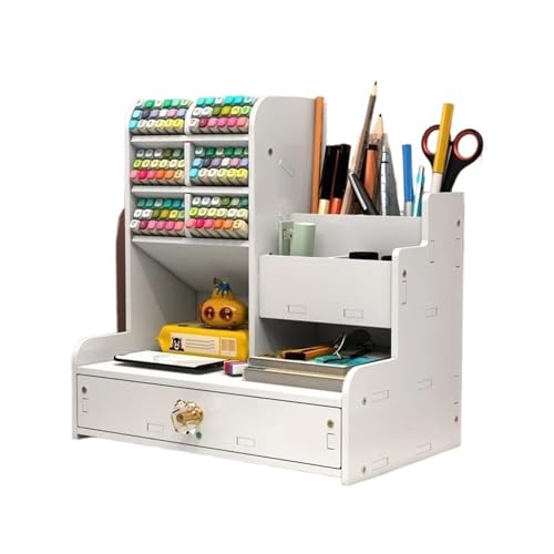 ANQKYO 1 stücke Desktop Multifunktionale Stift Halter Lagerung Box Student Malerei Pinsel Schräge Einfügung Regal Schublade Stil Büro Liefert for Kids(A) von ANQKYO