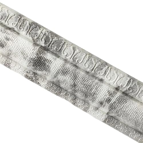 ANQKYO 2 Stück,30 m Sockelleiste Muster Tapete Dekorative Linie Dekoration Selbstklebend Wasserdicht Wohnzimmer TV Hintergrund Wandbordüre FüR WäNde(Grey) von ANQKYO