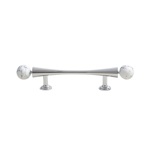 ANQKYO 2 Stück Schranktür Kleiderschrank Schuhschrank Möbelknopf Schubladengriff Messing Kristall Türgriff FüR KüChe(Gray 96mm) von ANQKYO