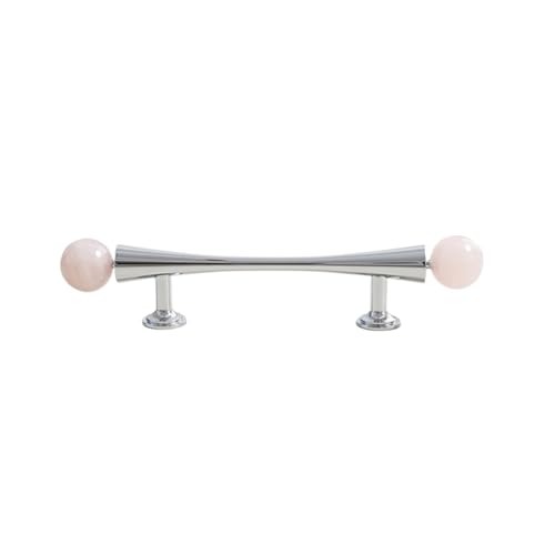 ANQKYO 2 Stück Schranktür Kleiderschrank Schuhschrank Möbelknopf Schubladengriff Messing Kristall Türgriff FüR KüChe(Pink 96mm) von ANQKYO