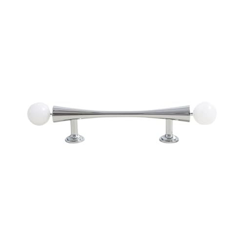 ANQKYO 2 Stück Schranktür Kleiderschrank Schuhschrank Möbelknopf Schubladengriff Messing Kristall Türgriff FüR KüChe(White 96mm) von ANQKYO