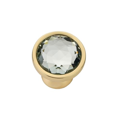 ANQKYO 4 Stück Gold Kristall Diamant Griff Küchenschrank Türgriffe Zinklegierung Schubladenknöpfe Kommode Zieht FüR KüChe(30mm single hole) von ANQKYO
