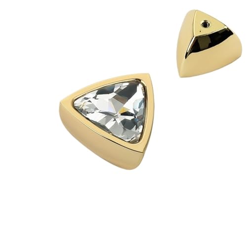 ANQKYO 4 Stück Gold Kristall Diamant Griff Küchenschrank Türgriffe Zinklegierung Schubladenknöpfe Kommode Zieht FüR KüChe(32mm single hole) von ANQKYO