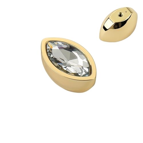 ANQKYO 4 Stück Gold Kristall Diamant Griff Küchenschrank Türgriffe Zinklegierung Schubladenknöpfe Kommode Zieht FüR KüChe(39mm single hole) von ANQKYO