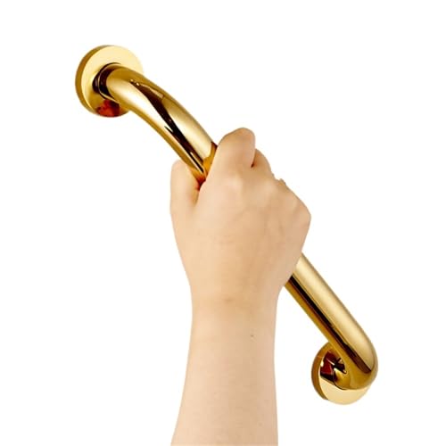 Badezimmer-Haltegriffe, wandmontierter Badezimmer-Armlehnengriff, Badewannen-Haltegriff, Toilette, Handlauf for ältere Menschen, Zuhause FüR äLtere Menschen(Gold,30cm) von ANQKYO
