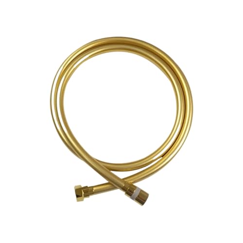 Badezimmer PVC Flexibler Duschschlauch WC Bidet Handbrauseschlauch 150CM FüR Badarmaturen(Gold) von ANQKYO