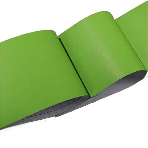 Einfarbige Fußleistentapete, selbstklebende Türrahmen-Kantenumhüllung, Aufkleber, Dekoration, wasserdichte PVC-Renovierungsfolie FüR WäNde(Green,10cm x 5m) von ANQKYO