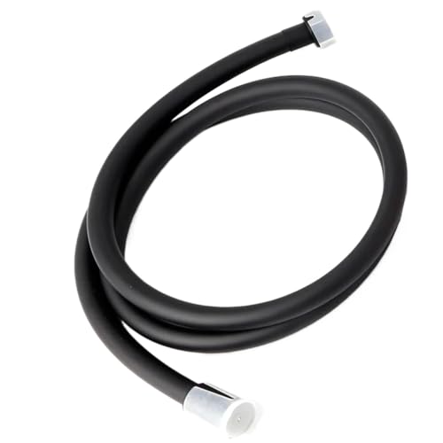 Hochdruck-Brauseschlauch for Badezimmerzubehör, flexibler PVC-Hand-Anti-Wicklungsschlauch GI/2 Universalschlauch FüR Badarmaturen(Black,1.5m) von ANQKYO