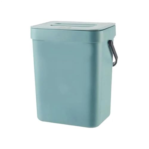Lebensmittelabfallkorb for die Küche, kleiner Kompostbehälter for die Arbeitsplatte mit Deckel, an der Wand montierter Mülleimer FüR KüChe(Blue 3L) von ANQKYO