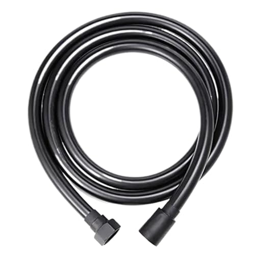 PVC-Brauseschlauch, flexibel, flexibles Duschrohr for Badezimmer-Duschkopf, 1,5/2,0/3,0/4,0 m, goldenes Silber, schwarzes Duschschlauch-Zubehör FüR Badarmaturen(Black,300cm) von ANQKYO