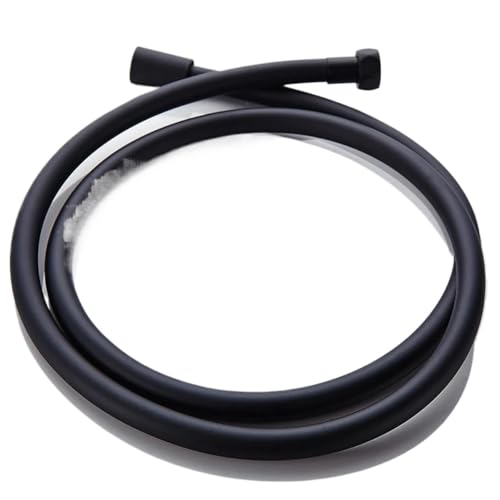 PVC-Duschschlauch, flexibel, flexibler for Badezimmer-Duschkopf, 1,5 m–3,0 m FüR Badarmaturen(Black,200cm) von ANQKYO