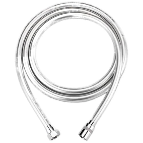 PVC-Hochdruck-Brauseschlauch, silberfarben, glatt, for Bad, Handkopf, flexible Sanitärschläuche FüR Badarmaturen(150cm) von ANQKYO