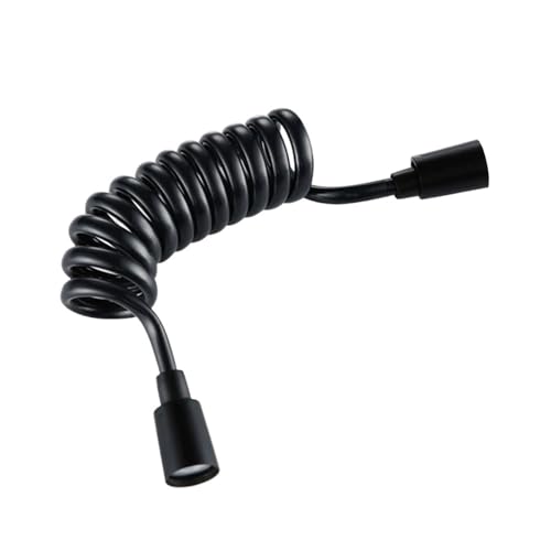 Schwarzer Stil, Flexibler Feder-Duschschlauch, Wasser-Sanitär-WC, Bidet-Sprühpistole, Verbindungsrohr, Telefonleitungsstil FüR Badarmaturen(200cm) von ANQKYO