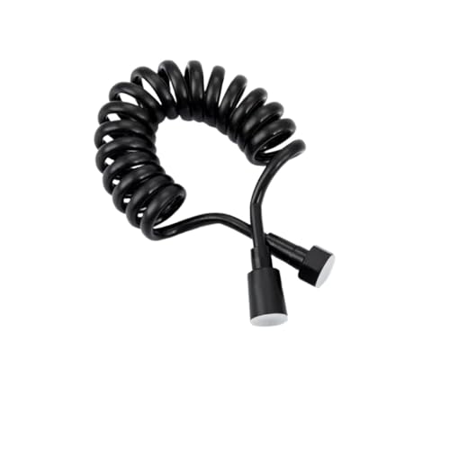 Teleskop-Brauseschlauch, Spiralfederschlauch, WC-Bidet-Sprayer, Telefonleitung, Sanitärschlauch, Badezimmer-Zubehör FüR Badarmaturen(Black,8.0m) von ANQKYO