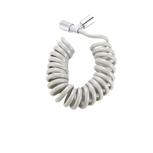 Teleskop-Brauseschlauch, Spiralfederschlauch, WC-Bidet-Sprayer, Telefonleitung, Sanitärschlauch, Badezimmer-Zubehör FüR Badarmaturen(Grey,2.0m) von ANQKYO