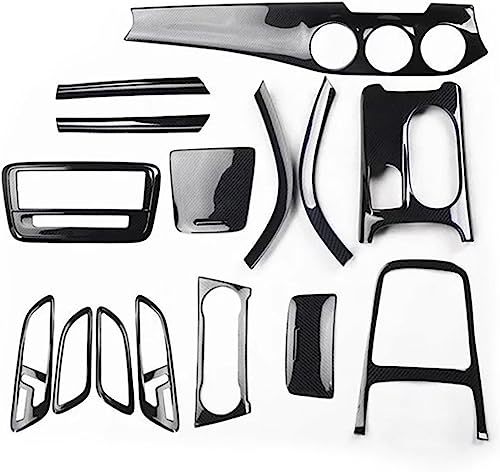 ANRAM Für Benz GLA X156 CLA C117 2012-2018 Mittelkonsolen-Schalttafelverkleidung,Interieur Zubehör Wasserbecherhalter Rahmenabdeckung Aufkleber,C-Right Carbon Fiber Black von ANRAM
