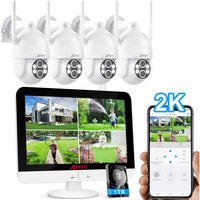 Kit Caméra de Surveillance13' nvr 4 Caméras 360° VidéoSurveillance Audio Bidirectionnel Suivi automatique Disque dur 1To - Anran von ANRAN