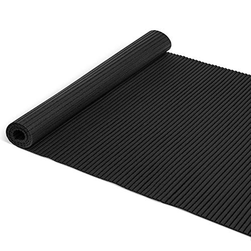 ANRO Badematte Badvorleger Weichschaummatte Badläufer Antirutsch Schwarz 65x400cm von ANRO