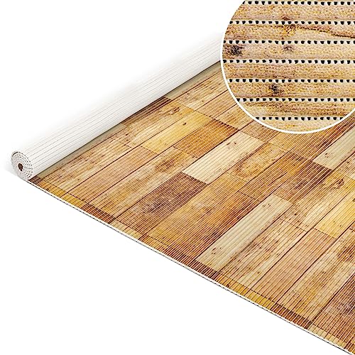 ANRO Badematte Weichschaummatte Bad- und Duschvorleger Antirutsch Badläufer Holz Diele Braun 140x130cm ANRO Badematte Weichschaummatte Bad- und Duschvorleger Antirutsch Badläufer Holz Diele Braun 140x130cm von ANRO