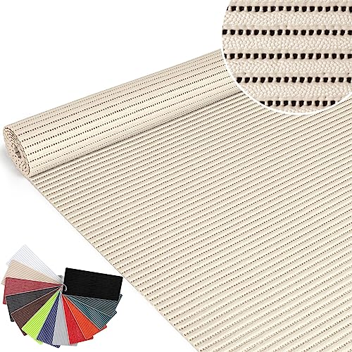 ANRO Badematte Weichschaummatte Badvorleger Badläufer rutschfest Weichschaum Duschvorleger Creme 65x180cm von ANRO